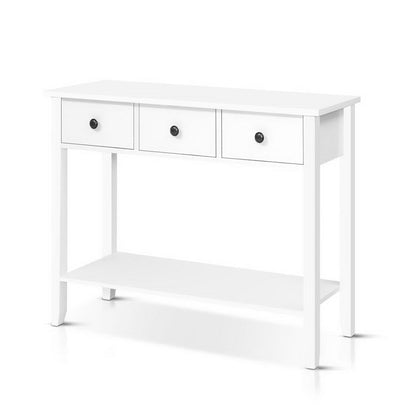 Artiss Console Table 3 Drawers 100CM White Chole - Cosy Abode