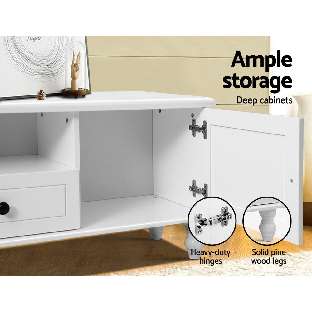 Artiss TV Cabinet Entertainment Unit 160cm White Kubi - Cosy Abode