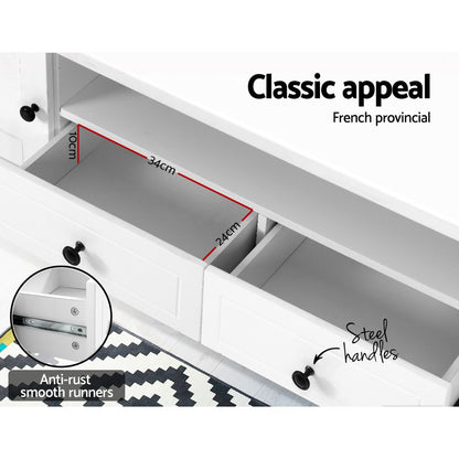 Artiss TV Cabinet Entertainment Unit 160cm White Kubi - Cosy Abode