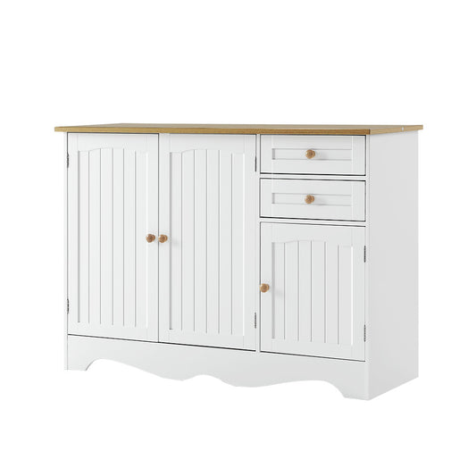 Artiss Buffet Sideboard 3 Doors - BERNE White - Cosy Abode