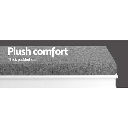 Artiss Shoe Rack Cabinet Bench 8 Pairs White - Cosy Abode