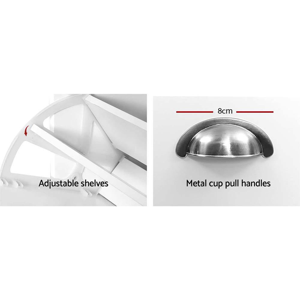 Artiss Shoe Rack Cabinet Bench 8 Pairs White - Cosy Abode