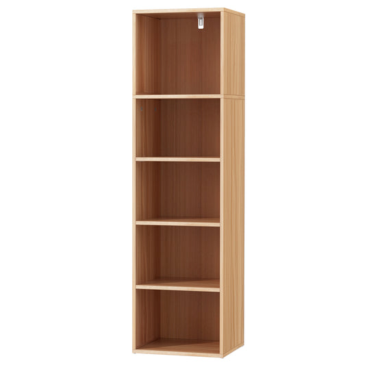 Artiss Bookshelf 5 Tiers MILO - Pine - Cosy Abode