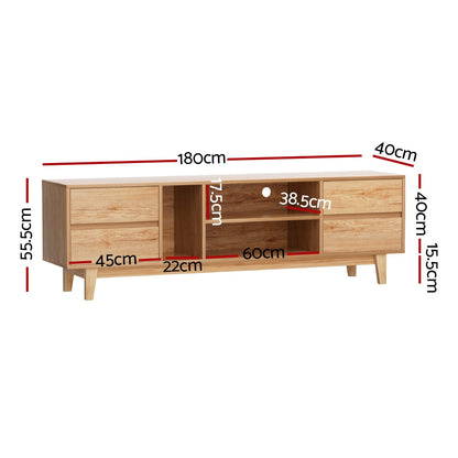 Artiss Entertainment Unit Stand TV Cabinet Storage Drawer Shelf 180cm Wooden - Cosy Abode