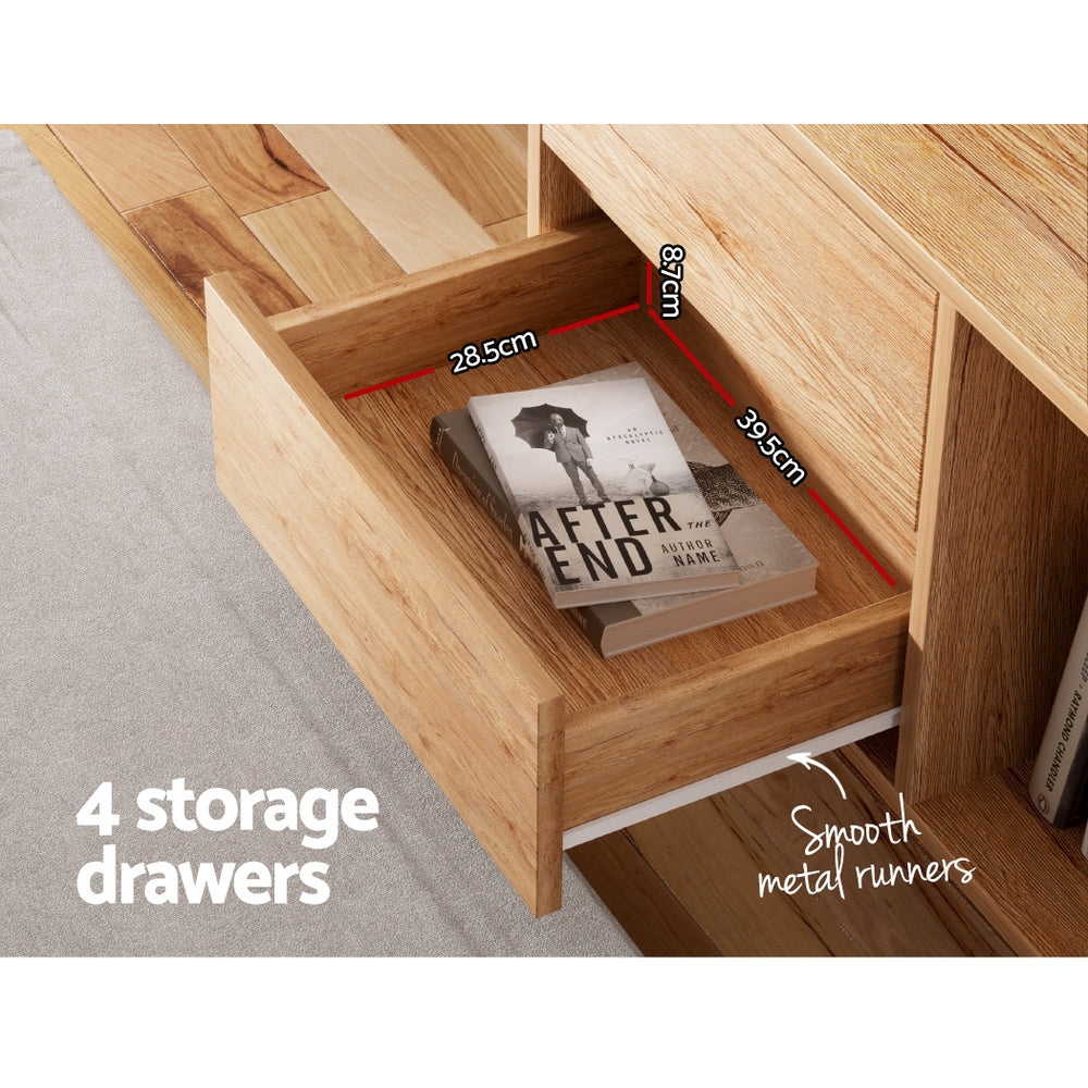 Artiss Entertainment Unit Stand TV Cabinet Storage Drawer Shelf 180cm Wooden - Cosy Abode