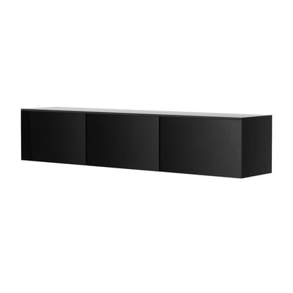 Artiss Floating Entertainment Unit TV Cabinet High Glossy Black 3 Cabinets 200CM - Cosy Abode