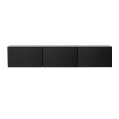 Artiss Floating Entertainment Unit TV Cabinet High Glossy Black 3 Cabinets 200CM - Cosy Abode