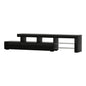 Artiss Entertainment Unit TV Cabinet LED 215cm Black Caya - Cosy Abode