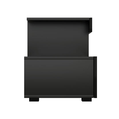 Artiss Entertainment Unit TV Cabinet LED 215cm Black Caya - Cosy Abode