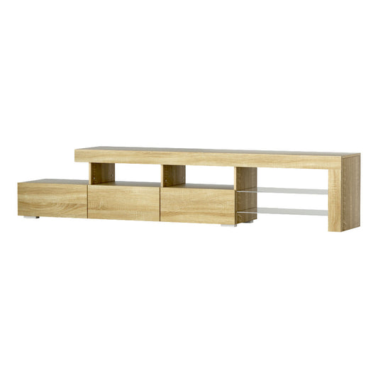 Artiss Entertainment Unit TV Cabinet LED 215cm Pine Caya - Cosy Abode