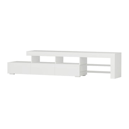 Artiss Entertainment Unit TV Cabinet LED 215cm White Caya - Cosy Abode