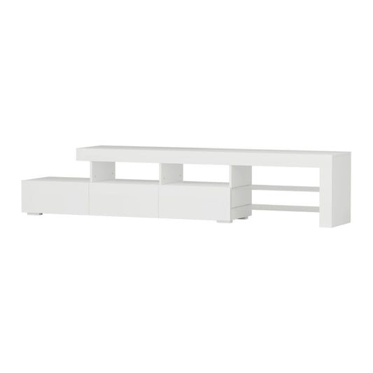 Artiss Entertainment Unit TV Cabinet LED 215cm White Caya - Cosy Abode