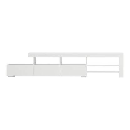 Artiss Entertainment Unit TV Cabinet LED 215cm White Caya - Cosy Abode