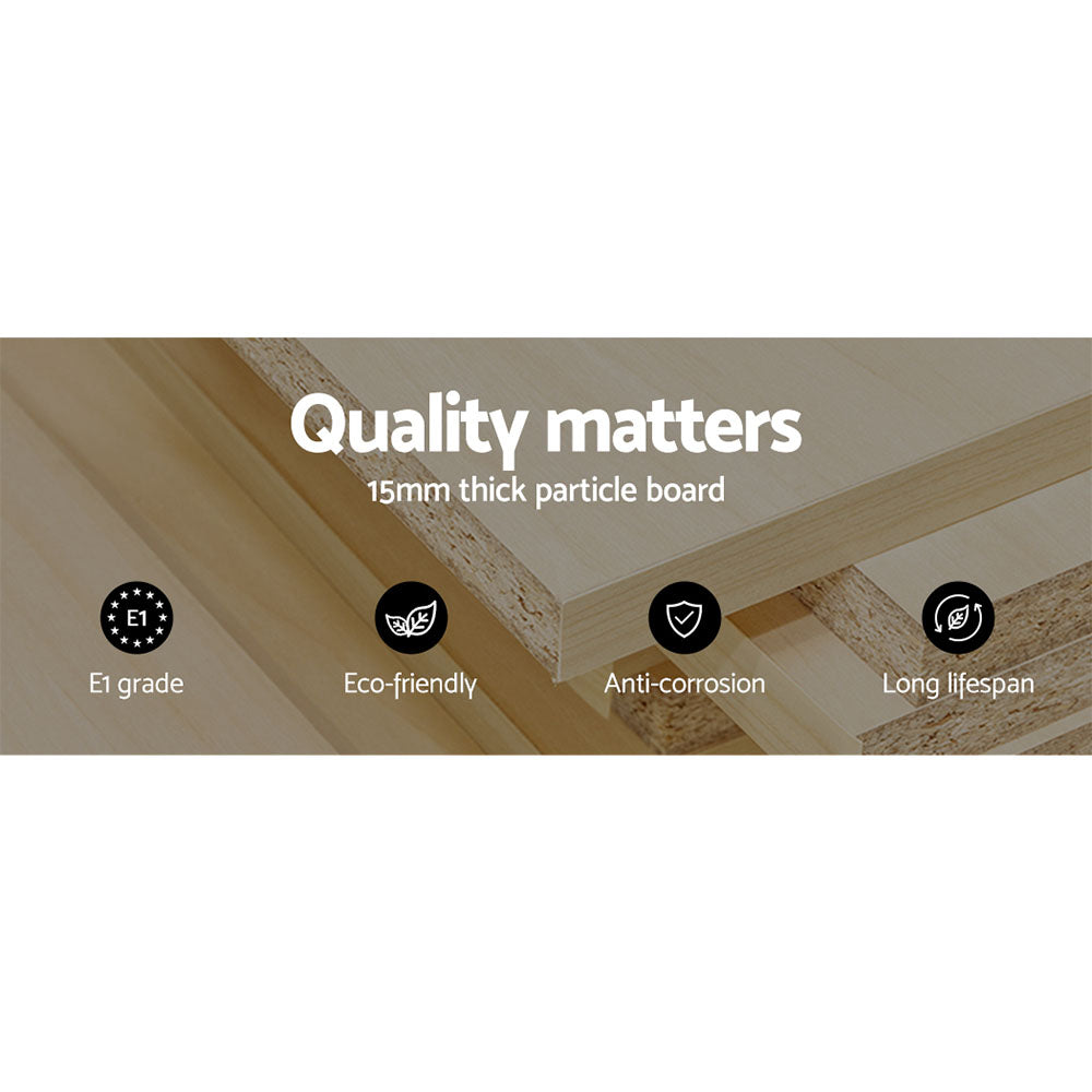 Artiss Entertainment Unit TV Cabinet LED 215cm White Caya - Cosy Abode