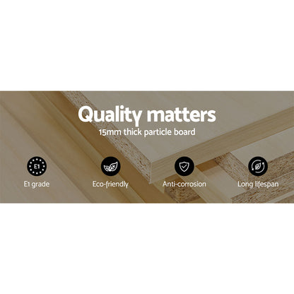 Artiss Entertainment Unit TV Cabinet LED 215cm White Caya - Cosy Abode