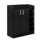 Artiss Shoe Rack Cabinet 21 Pairs Adjustable Shelves Black Clair - Cosy Abode