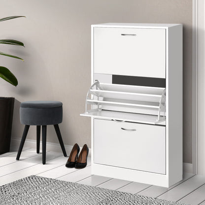 Artiss Shoe Rack Cabinet 36 Pairs Adjustable Shelves Ivy - Cosy Abode