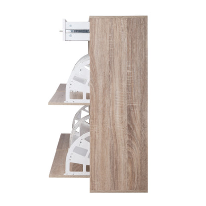 Artiss Shoe Rack Cabinet 36 Pairs Adjustable Shelves Pine Sara - Cosy Abode