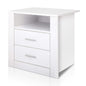 Artiss Bedside Table 2 Drawers with Shelf - TARA White - Cosy Abode