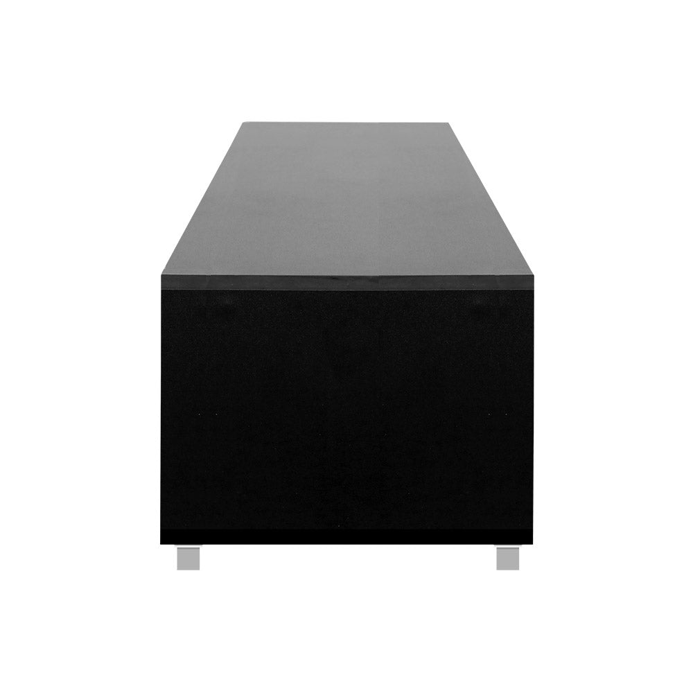 Artiss TV Cabinet Entertainment Unit 190cm Black Danson - Cosy Abode