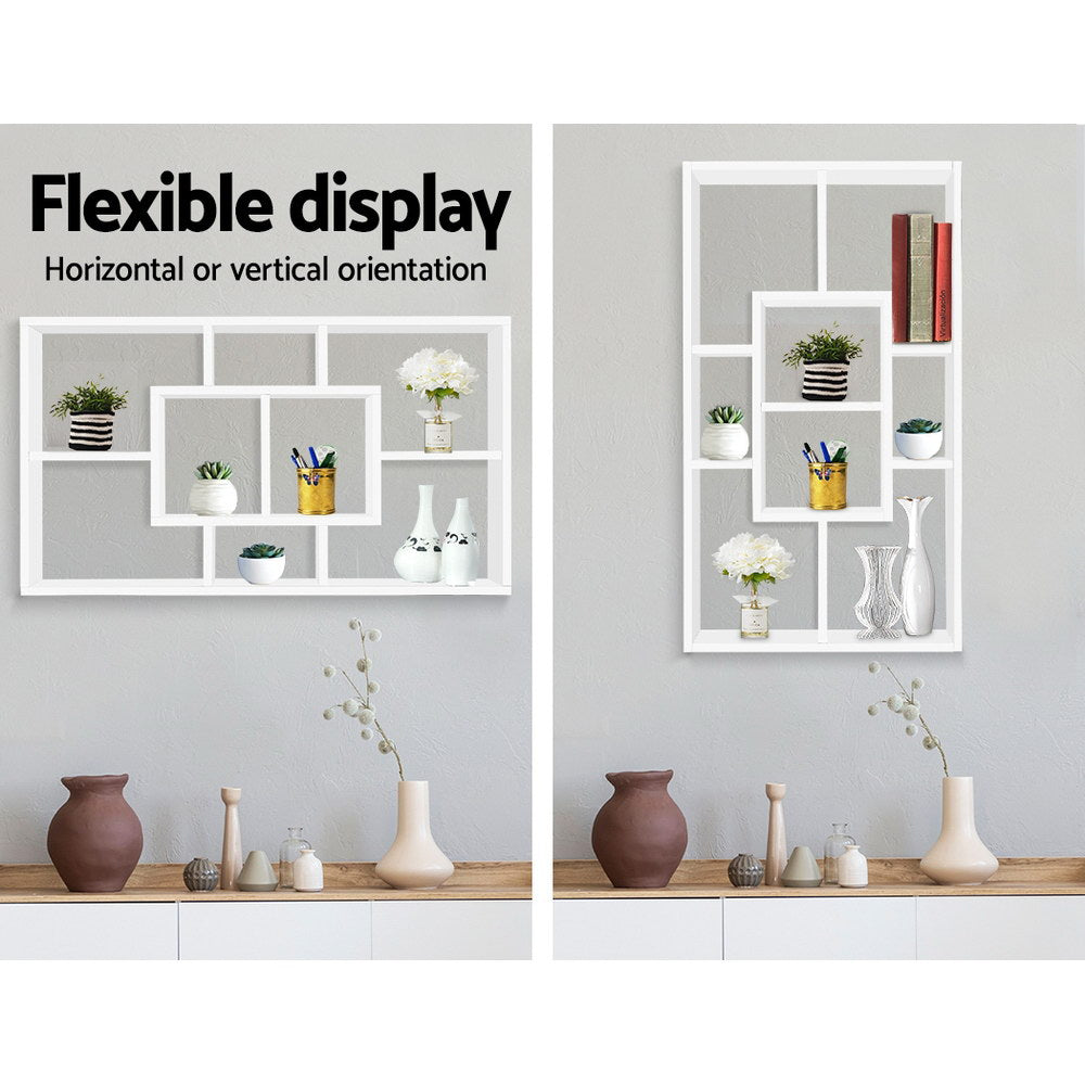 Artiss Floating Wall Shelves Bookshelf - White - Cosy Abode