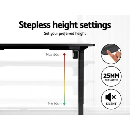 Artiss Standing Desk Frame Only Motorised Black - Cosy Abode