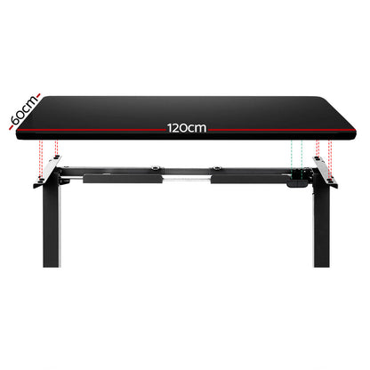 Artiss Standing Desk Motorised Black 120CM - Cosy Abode