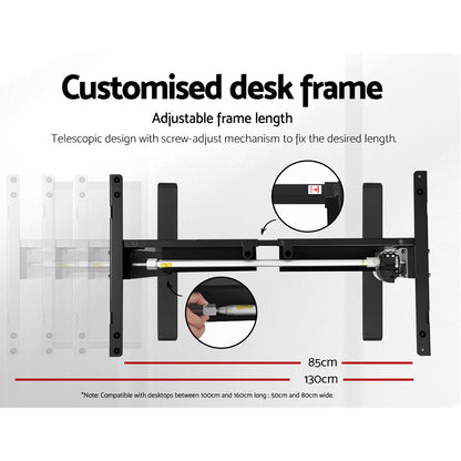 Artiss Standing Desk Motorised Black 120CM - Cosy Abode