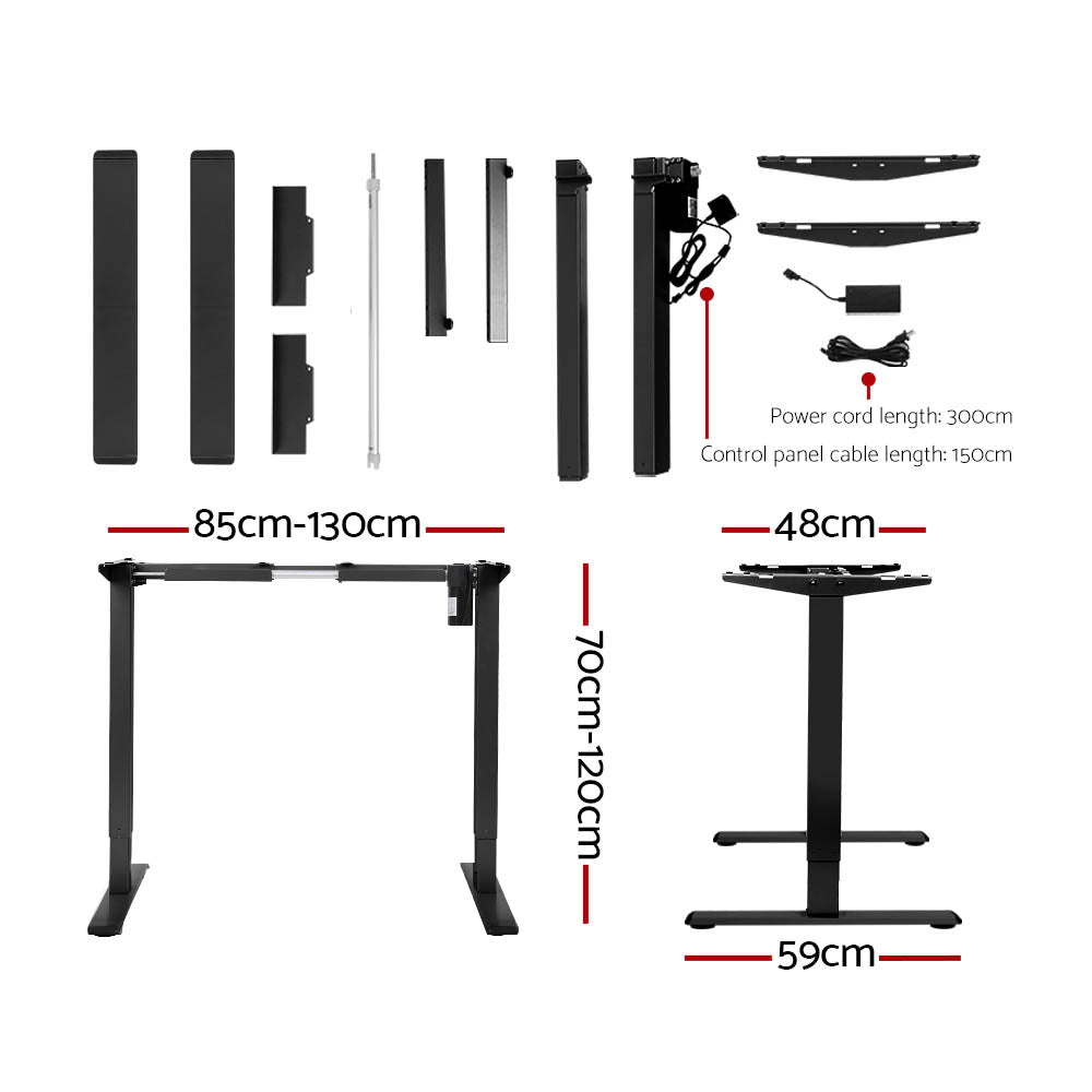 Artiss Standing Desk Motorised White Oak 120CM - Cosy Abode