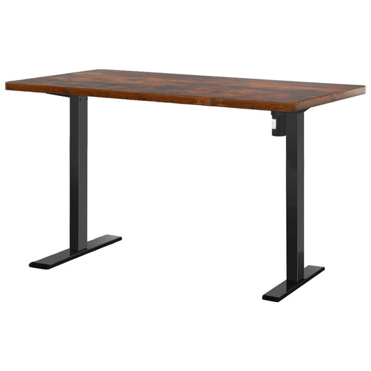 Artiss Standing Desk Motorised Rustic Brown 120CM - Cosy Abode