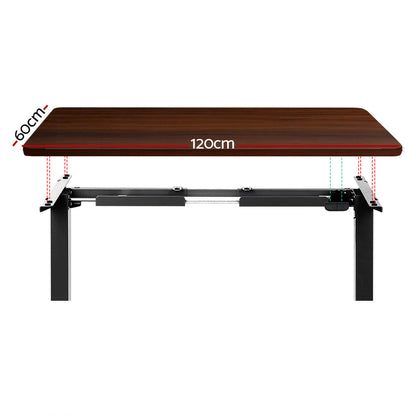 Artiss Standing Desk Motorised Walnut 120CM - Cosy Abode