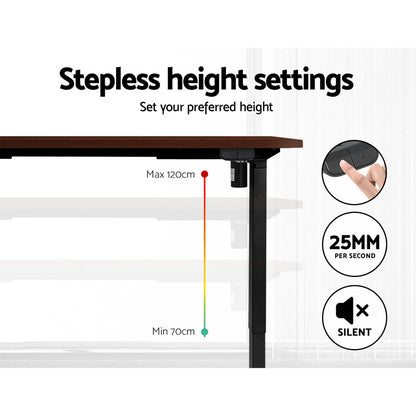 Artiss Standing Desk Motorised Walnut 120CM - Cosy Abode