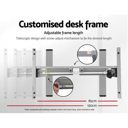 Artiss Standing Desk Motorised 120CM Black - Cosy Abode