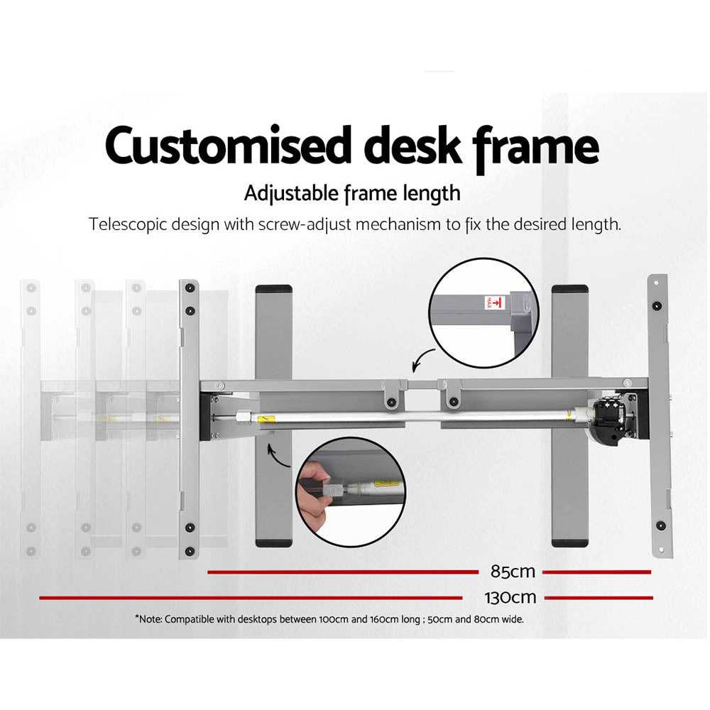 Artiss Standing Desk Motorised 120CM White Oak - Cosy Abode