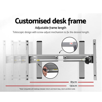 Artiss Standing Desk Motorised 120CM White Oak - Cosy Abode