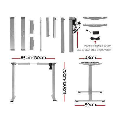 Artiss Standing Desk Motorised 140CM White Oak - Cosy Abode