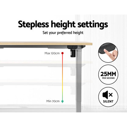 Artiss Standing Desk Motorised 140CM White Oak - Cosy Abode