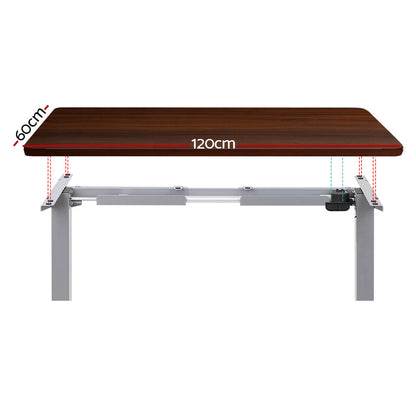Artiss Standing Desk Motorised 120CM Walnut - Cosy Abode