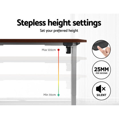 Artiss Standing Desk Motorised 120CM Walnut - Cosy Abode