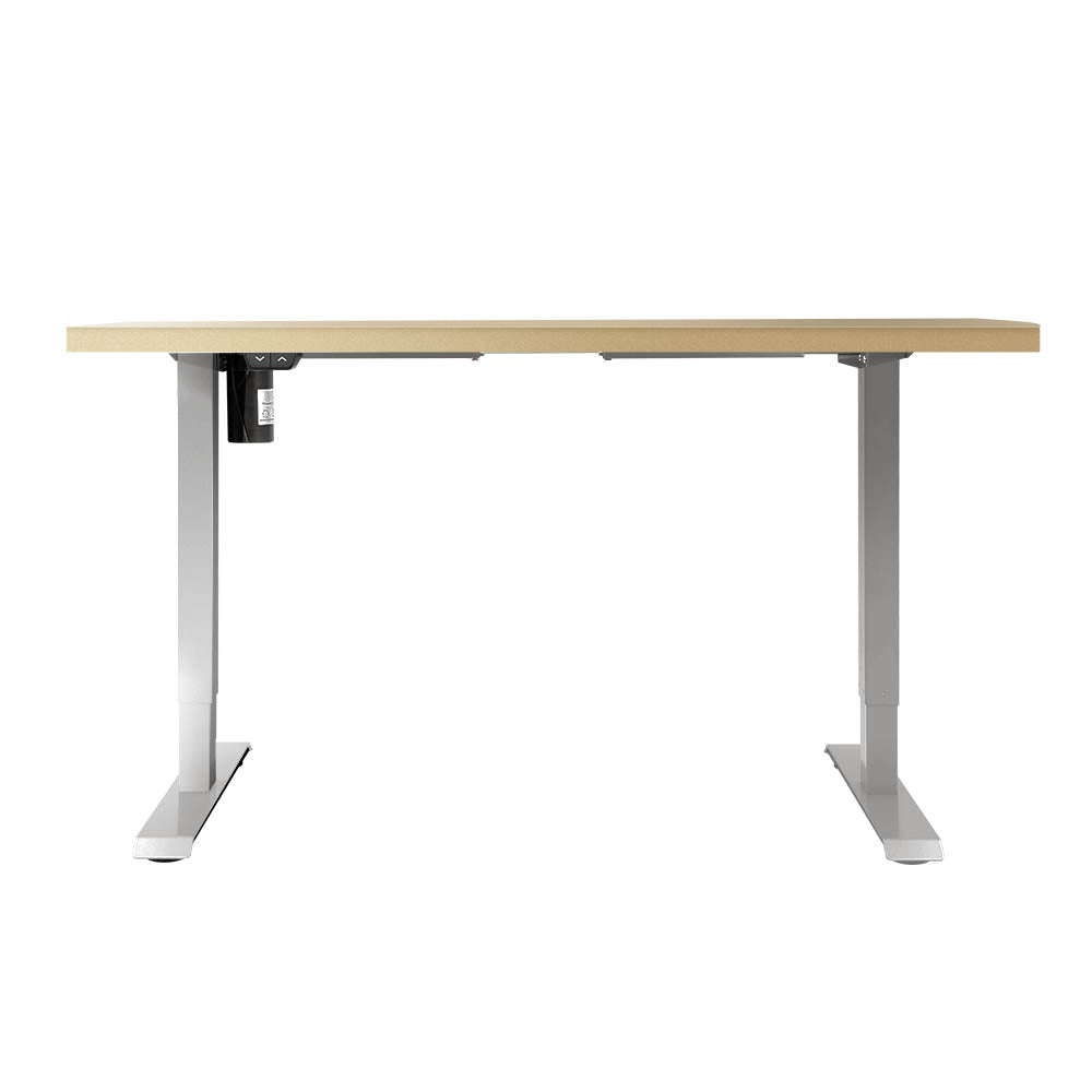 Artiss Standing Desk Motorised Sit Stand Desks White Oak 120CM - Cosy Abode
