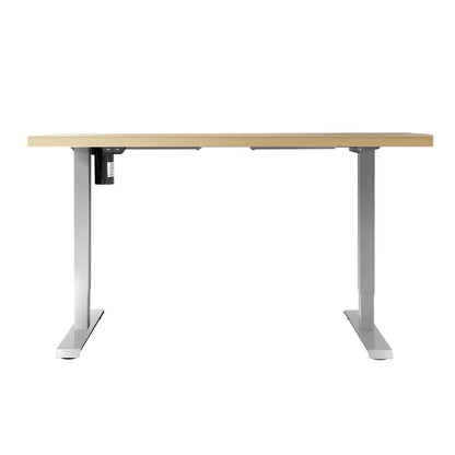 Artiss Standing Desk Motorised Sit Stand Desks White Oak 140CM - Cosy Abode