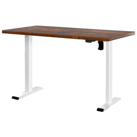 Artiss Standing Desk Motorised Sit Stand Desks Rustic Brown 120CM - Cosy Abode