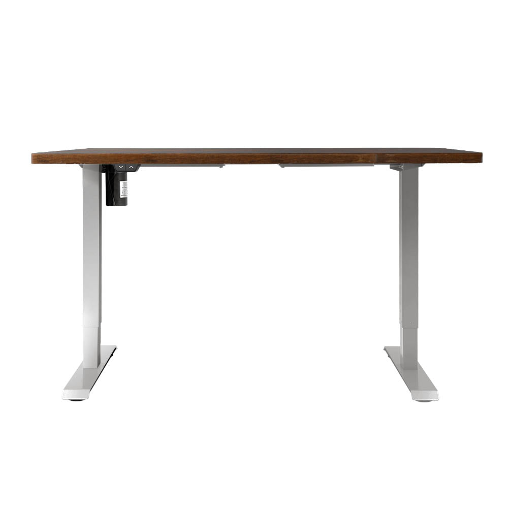 Artiss Standing Desk Motorised Sit Stand Desks Rustic Brown 120CM - Cosy Abode