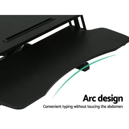 Artiss Standing Desk Riser Height Adjustable Black 80CM - Cosy Abode