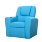 Keezi Kids Recliner Chair PU Leather Sofa Lounge Couch Children Armchair Blue - Cosy Abode