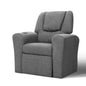 Keezi Kids Recliner Chair Linen Soft Sofa Lounge Couch Children Armchair Grey - Cosy Abode