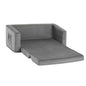 Keezi Kids Sofa 2 Seater Children Flip Open Couch Velvet Armchair Grey - Cosy Abode