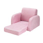 Keezi Kids Sofa 2 Seater Children Flip Open Couch Lounger Armchair Soft Pink - Cosy Abode
