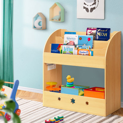 Keezi 3 Tiers Kids Bookshelf Magazine Shelf Organiser Bookcase Display - Cosy Abode