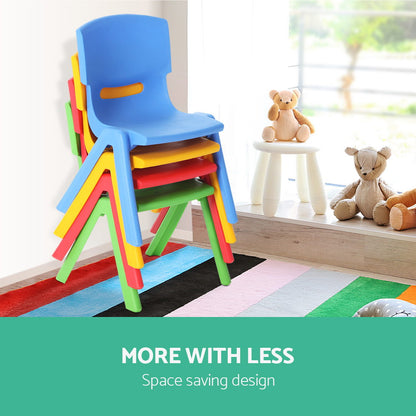 Keezi Kids Chairs Set Plastic Set of 4 Activity Study Chair 50KG - Cosy Abode